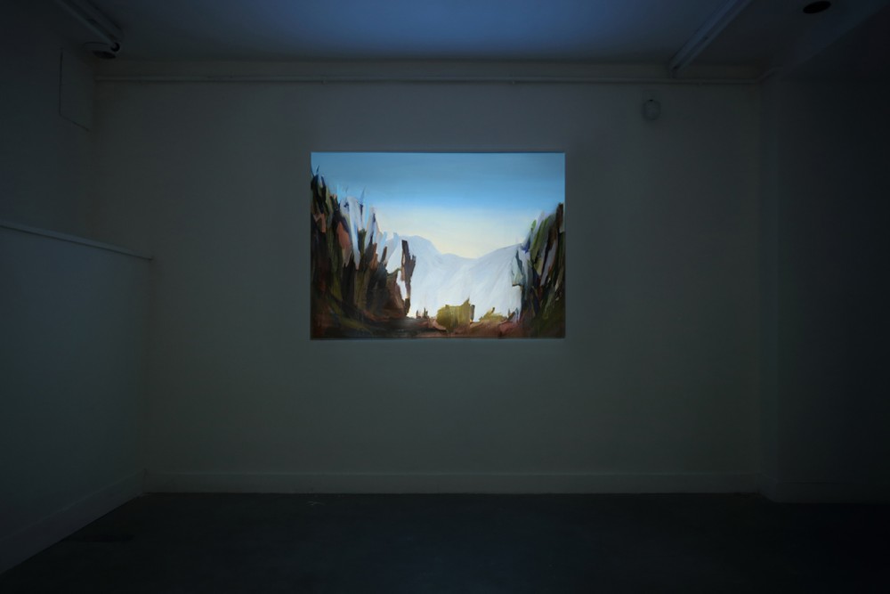 Projection vidéo sur toile de Claire Chauvel Exposition IMMERSION au CACL - mai 2015